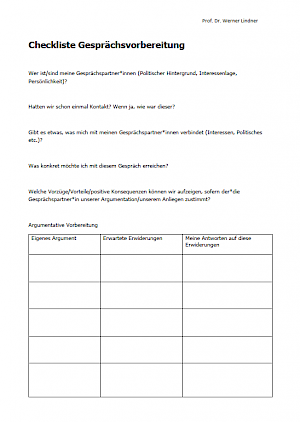 Buchtitel: Checkliste Gesprächsvorbereitung und Gesprächsanalyse